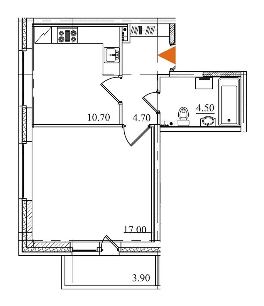 Однокомнатная квартира в SetlCity: площадь 38.5 м2 , этаж: 2 – купить в Санкт-Петербурге